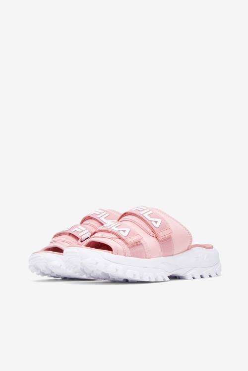 Sandalias de Diapositivas Fila Outdoor Mujer Rosas Blancas | Fila256JR