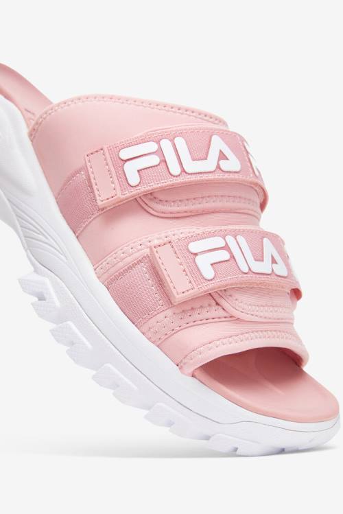 Sandalias de Diapositivas Fila Outdoor Mujer Rosas Blancas | Fila256JR