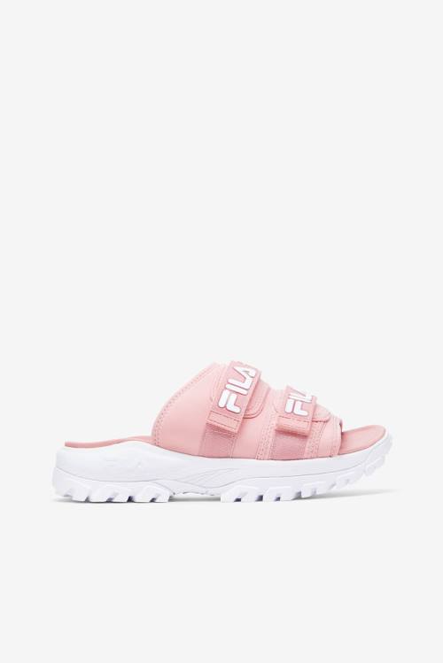 Sandalias de Diapositivas Fila Outdoor Mujer Rosas Blancas | Fila256JR