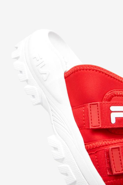 Sandalias de Diapositivas Fila Outdoor Mujer Rojas Blancas | Fila538KD