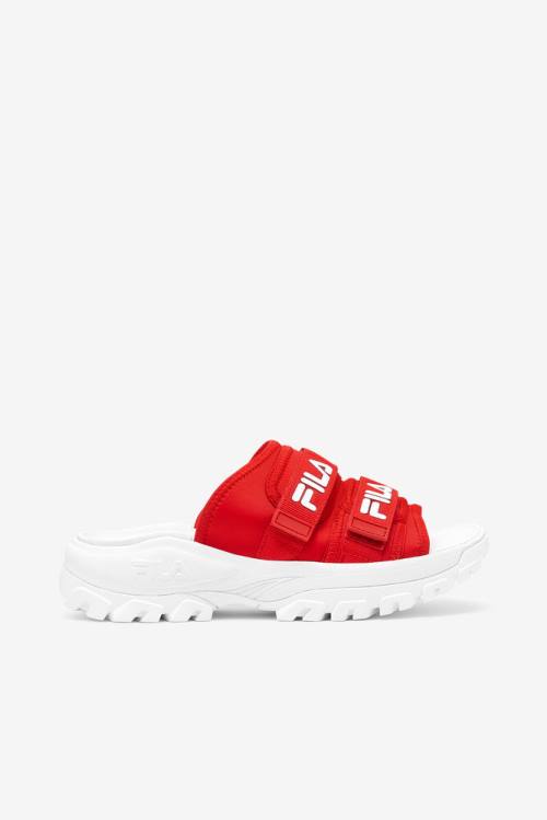 Sandalias de Diapositivas Fila Outdoor Mujer Rojas Blancas | Fila538KD