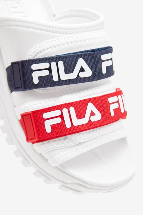 Sandalias de Diapositivas Fila Outdoor Mujer Blancas Azul Marino Rojas | Fila728XI