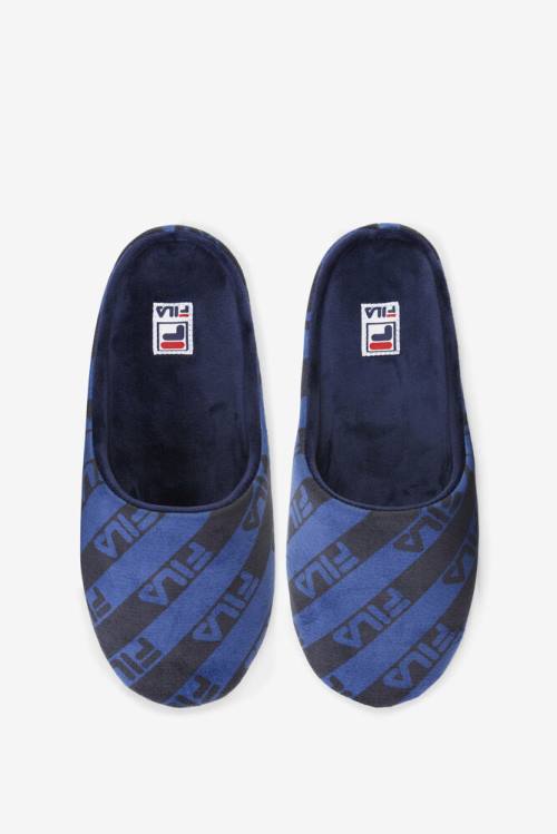 Sandalias de Diapositivas Fila Premium Slippers Hombre Azul Marino | Fila857NB