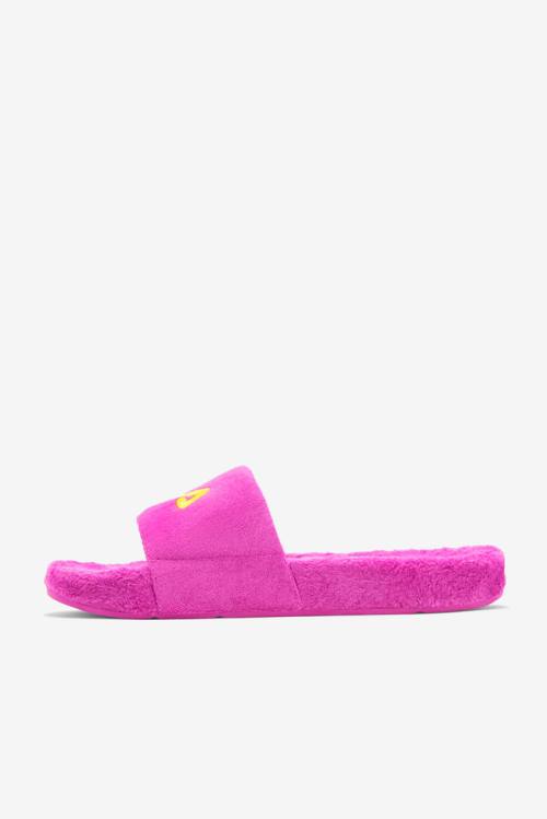 Sandalias de Diapositivas Fila Terry Drifter Mujer Fucsia Moradas Amarillo | Fila186EK