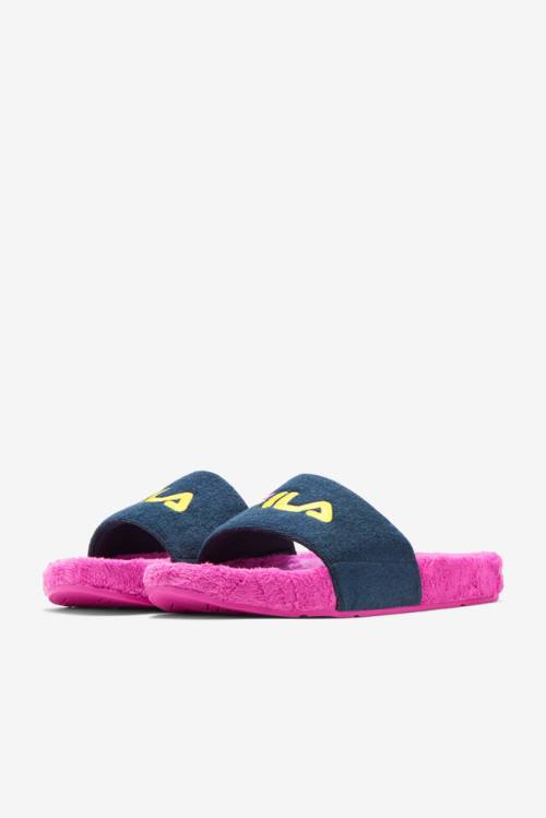 Sandalias de Diapositivas Fila Terry Drifter Mujer Fucsia Moradas Amarillo | Fila274PQ