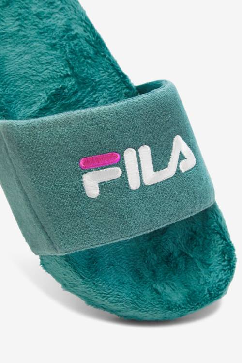 Sandalias de Diapositivas Fila Terry Drifter Hombre Fucsia Moradas Blancas | Fila809EN