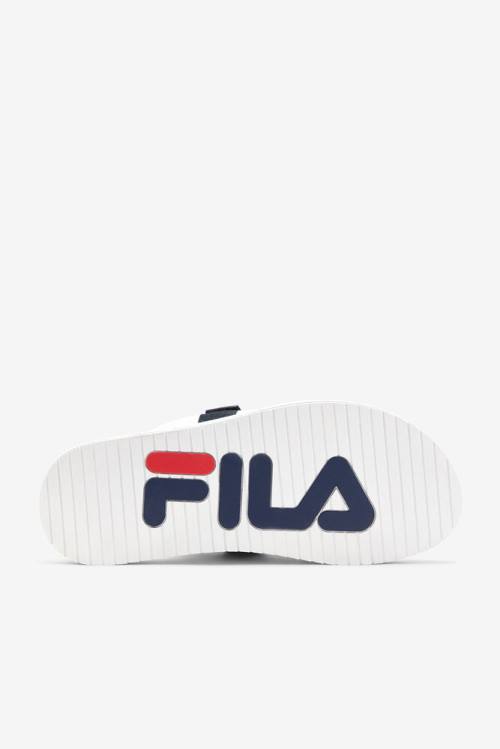 Sandalias de Diapositivas Fila Utility Hombre Blancas Azul Marino Rojas | Fila039LQ