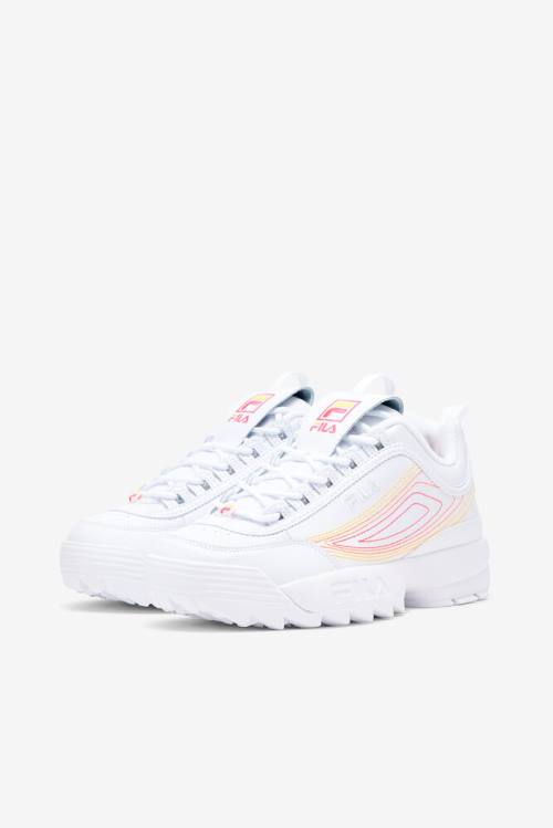 Stitch Zapatillas Fila Disruptor 2 Mujer Blancas Rosas Naranjas | Fila524LF