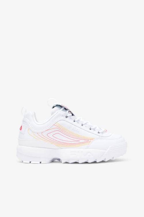 Stitch Zapatillas Fila Disruptor 2 Mujer Blancas Rosas Naranjas | Fila524LF