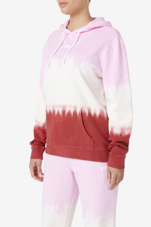 Sudadera Con Capucha Fila Aerolynn Tie Dye Mujer Blancas Rojas | Fila269XB