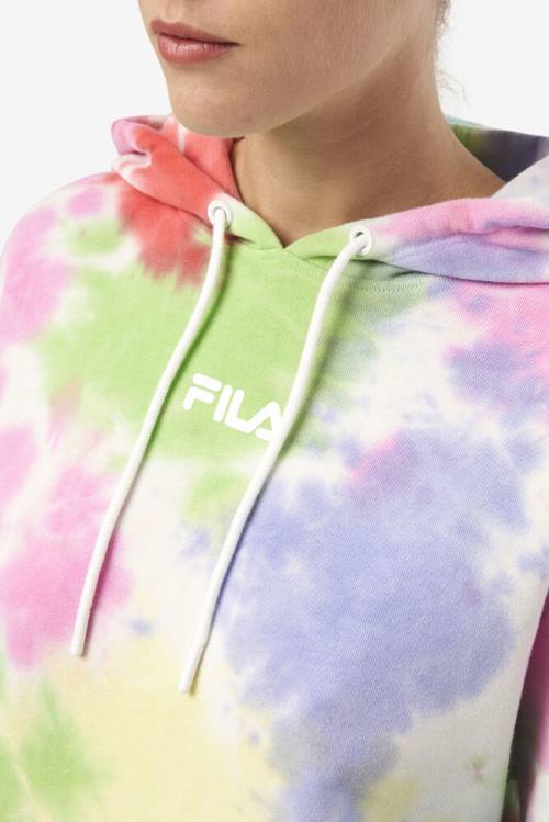 Sudadera Con Capucha Fila Aerolynn Tie Dye Mujer Verde Blancas Rojas | Fila596CX