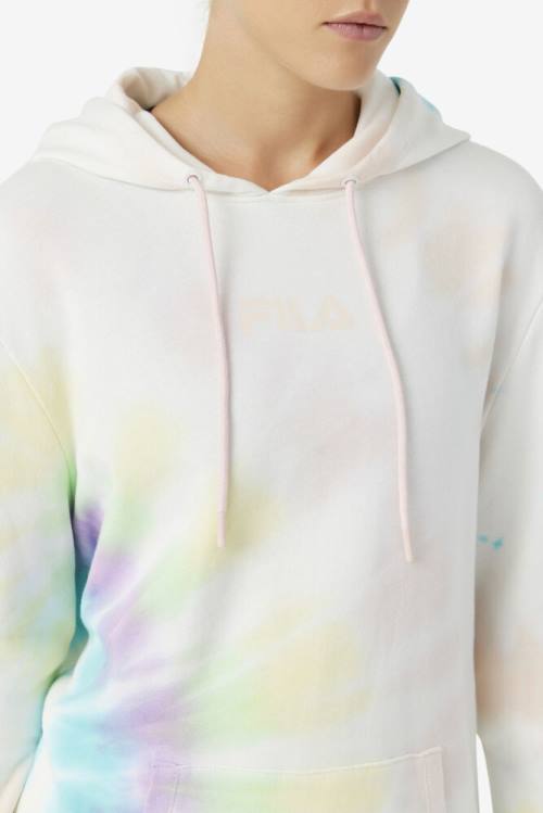 Sudadera Con Capucha Fila Aerolynn Tie Dye Mujer Creme | Fila643YE