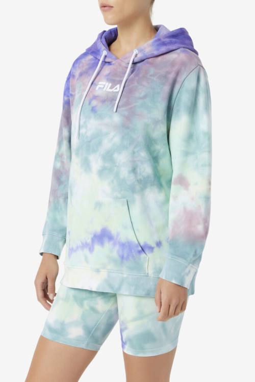 Sudadera Con Capucha Fila Aerolynn Tie Dye Mujer Azules | Fila875RK