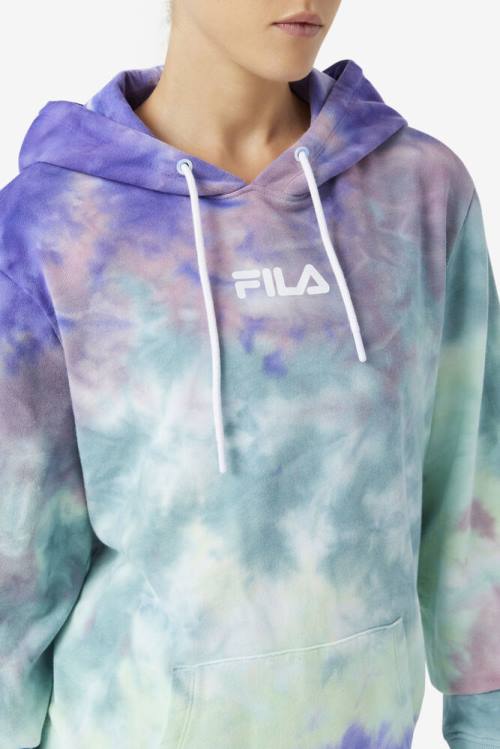 Sudadera Con Capucha Fila Aerolynn Tie Dye Mujer Azules | Fila875RK