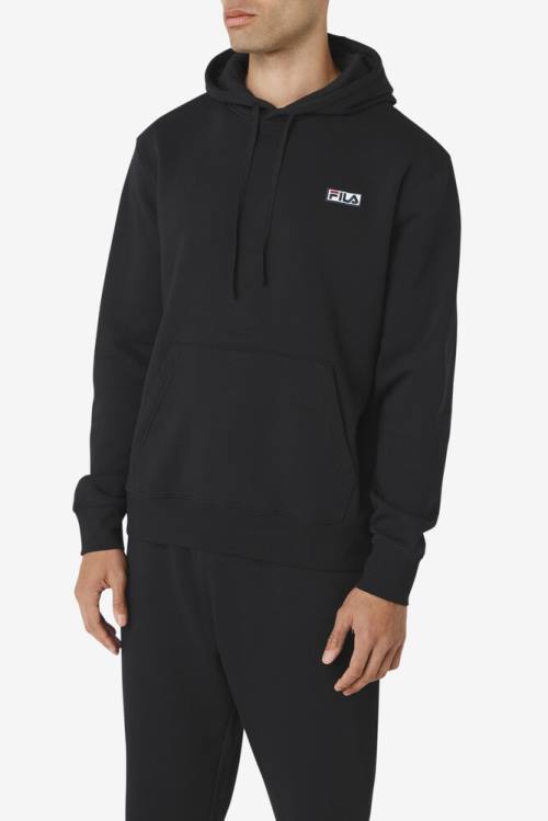 Sudadera Con Capucha Fila Algot Hombre Negras Blancas | Fila519ZQ