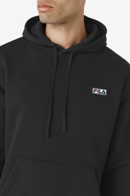 Sudadera Con Capucha Fila Algot Hombre Negras Blancas | Fila519ZQ