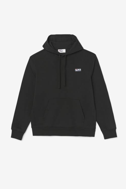 Sudadera Con Capucha Fila Algot Hombre Negras Blancas | Fila519ZQ