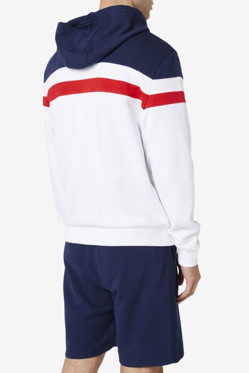 Sudadera Con Capucha Fila Arlo Hombre Blancas Azul Marino Rojas | Fila086PL