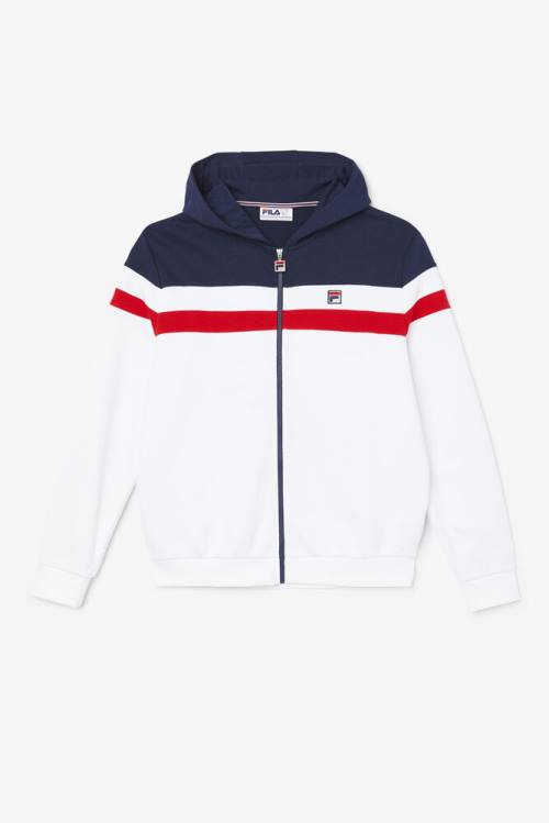 Sudadera Con Capucha Fila Arlo Hombre Blancas Azul Marino Rojas | Fila086PL