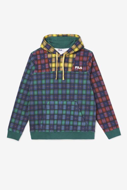 Sudadera Con Capucha Fila Dorm Plaid Hombre Azul Marino | Fila087BY