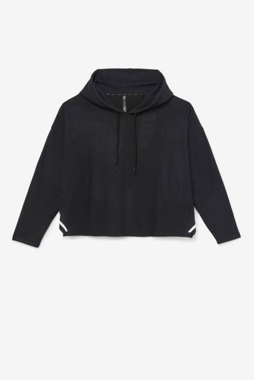 Sudadera Con Capucha Fila Fi-lux Cropped Mujer Negras | Fila089JV