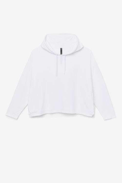 Sudadera Con Capucha Fila Fi-lux Cropped Mujer Blancas | Fila437ZW