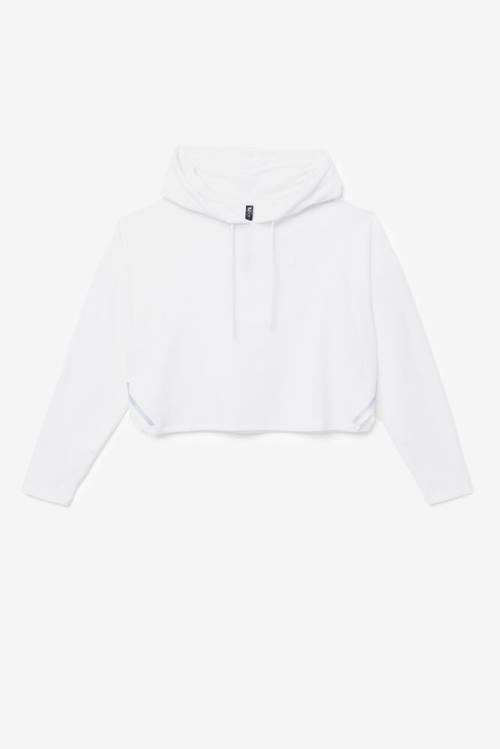 Sudadera Con Capucha Fila Fi-lux Cropped Mujer Blancas | Fila710ZE