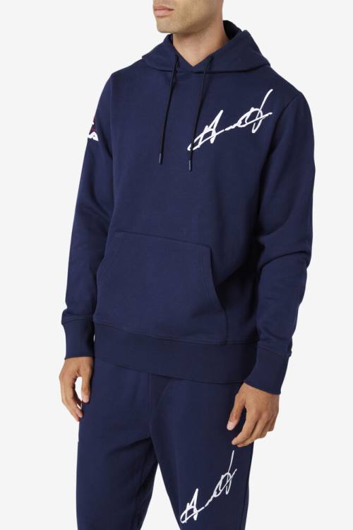 Sudadera Con Capucha Fila Grant Hill Lazarus Hombre Azul Marino | Fila592HD