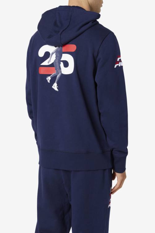 Sudadera Con Capucha Fila Grant Hill Lazarus Hombre Azul Marino | Fila592HD