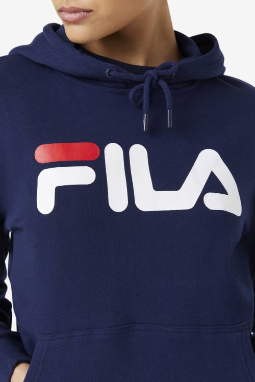 Sudadera Con Capucha Fila Lucy Mujer Azul Marino Blancas | Fila952OU