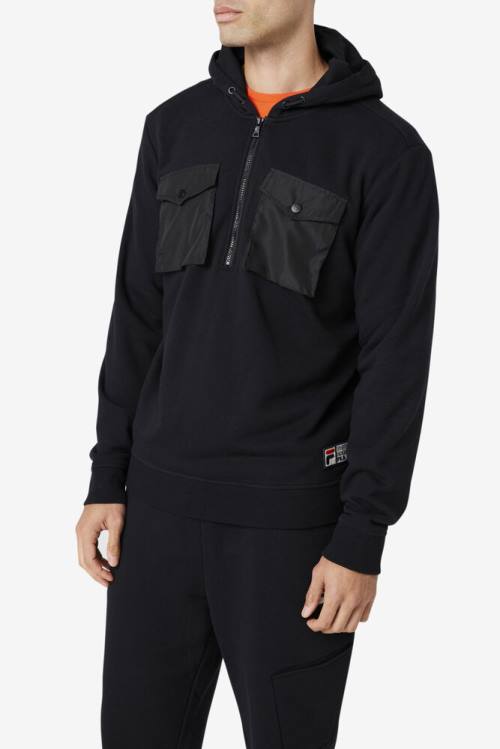 Sudadera Con Capucha Fila Mekong Hombre Negras | Fila493GC