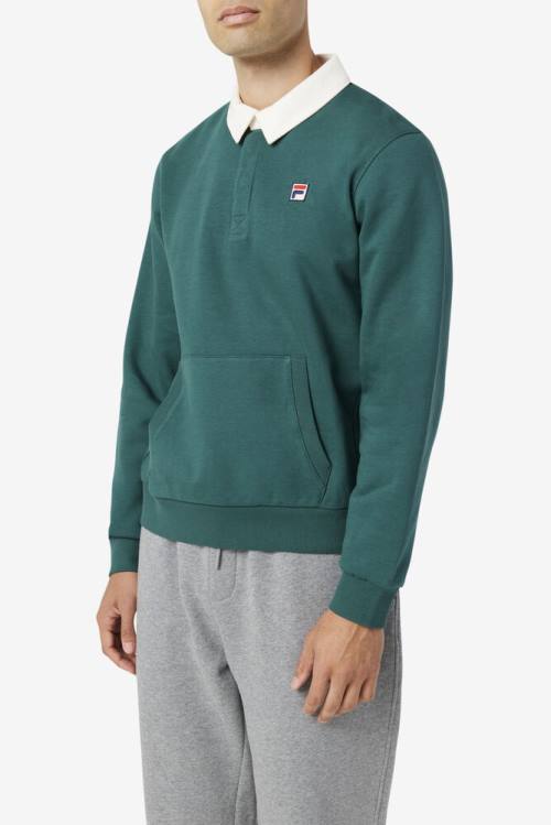 Sudaderas Fila Edison Fleece Rugby Hombre Blancas | Fila023DO