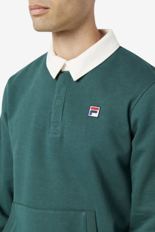 Sudaderas Fila Edison Fleece Rugby Hombre Blancas | Fila023DO