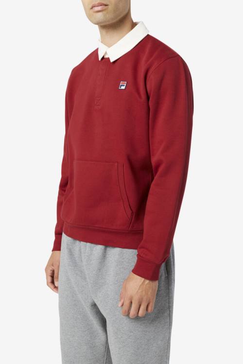 Sudaderas Fila Edison Fleece Rugby Hombre Blancas | Fila423OJ