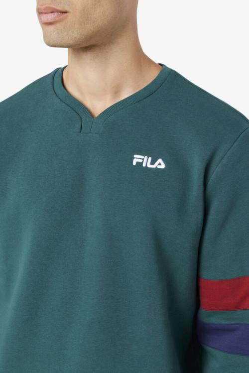 Sudaderas Fila Faneel Crew Hombre Azul Marino | Fila471GE