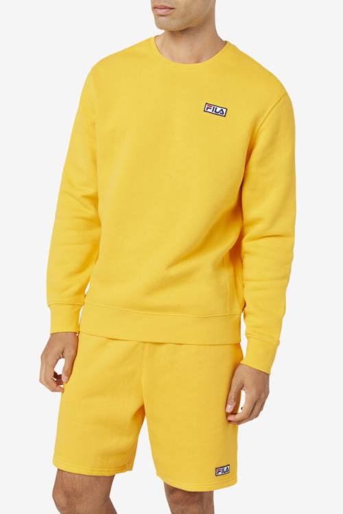 Sudaderas Fila Garran Crew Hombre Amarillo | Fila451WZ