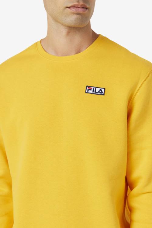 Sudaderas Fila Garran Crew Hombre Amarillo | Fila451WZ