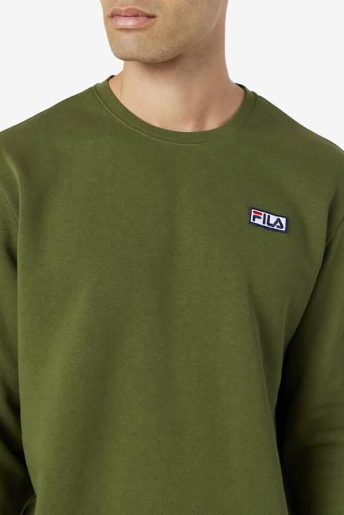 Sudaderas Fila Garran Crew Hombre Verde Oliva | Fila420WO