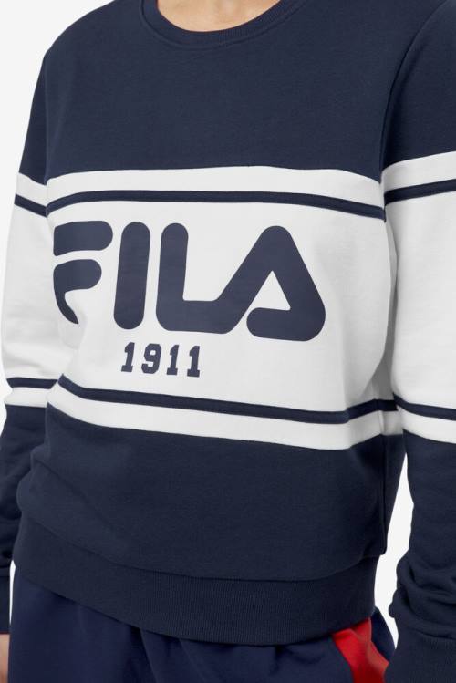 Sudaderas Fila Jayla Crew Mujer Azul Marino | Fila305QC