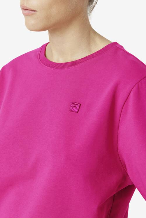 Sudaderas Fila Kaydence Crew Mujer Fucsia | Fila314ZP