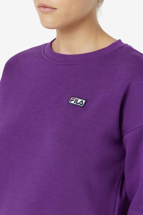 Sudaderas Fila Stina Crew Mujer Moradas | Fila829WP