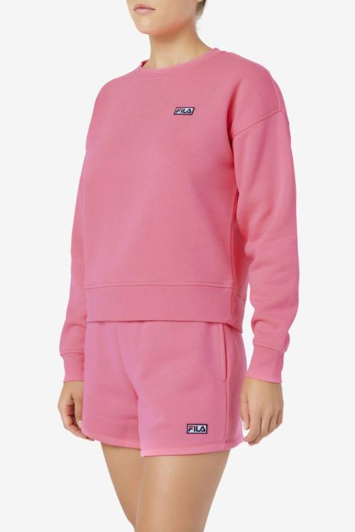 Sudaderas Fila Stina Crew Mujer Rosas | Fila905PE