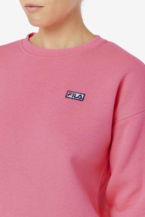 Sudaderas Fila Stina Crew Mujer Rosas | Fila905PE