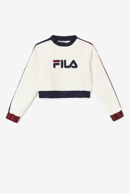 Sudaderas Fila Tabitha Crewneck Mujer Azul Marino Marrones | Fila806QZ