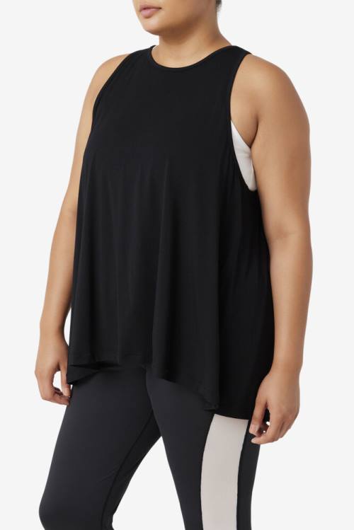 Top Deportivo Fila Fi-lux Open Back Tank Mujer Negras | Fila071JQ