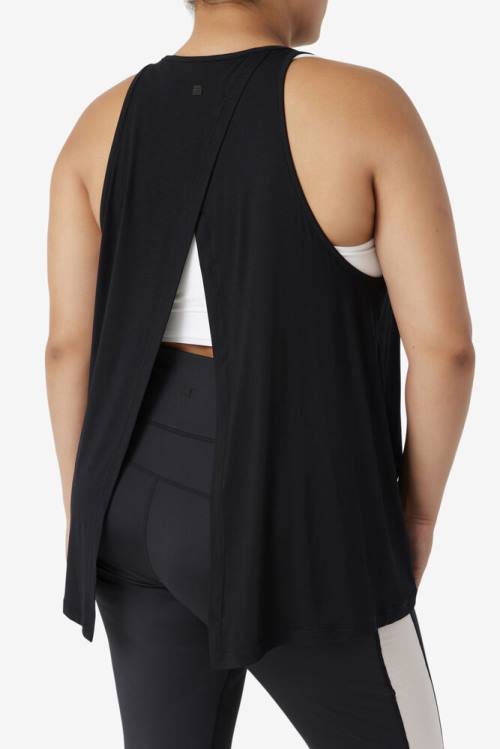 Top Deportivo Fila Fi-lux Open Back Tank Mujer Negras | Fila071JQ