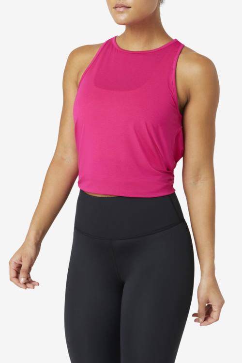 Top Deportivo Fila Fi-lux Open Back Tank Mujer Rosas Claro | Fila146VN