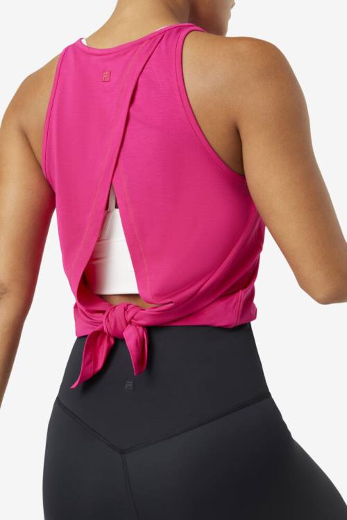 Top Deportivo Fila Fi-lux Open Back Tank Mujer Rosas Claro | Fila146VN