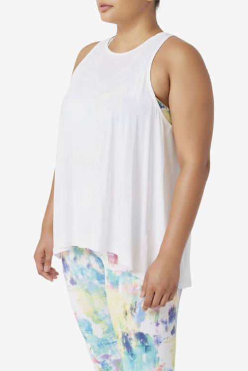 Top Deportivo Fila Fi-lux Open Back Tank Mujer Blancas | Fila678LE