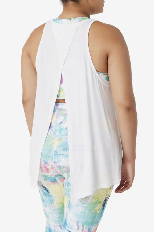 Top Deportivo Fila Fi-lux Open Back Tank Mujer Blancas | Fila678LE